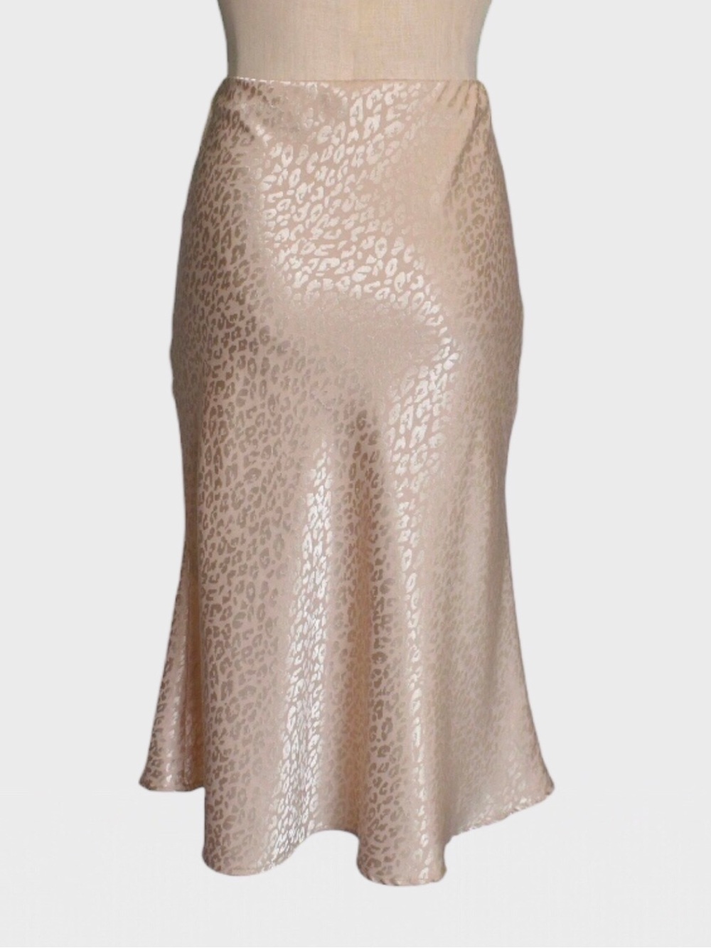 Audrey 3+1 Leopard Satin Slip Skirt - Picture 3 of 5